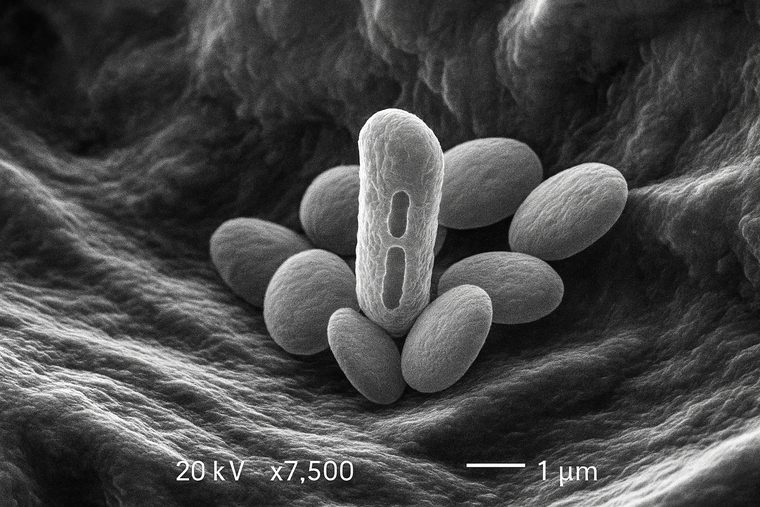 Microscopic view of biosecurity nano-encapsulation