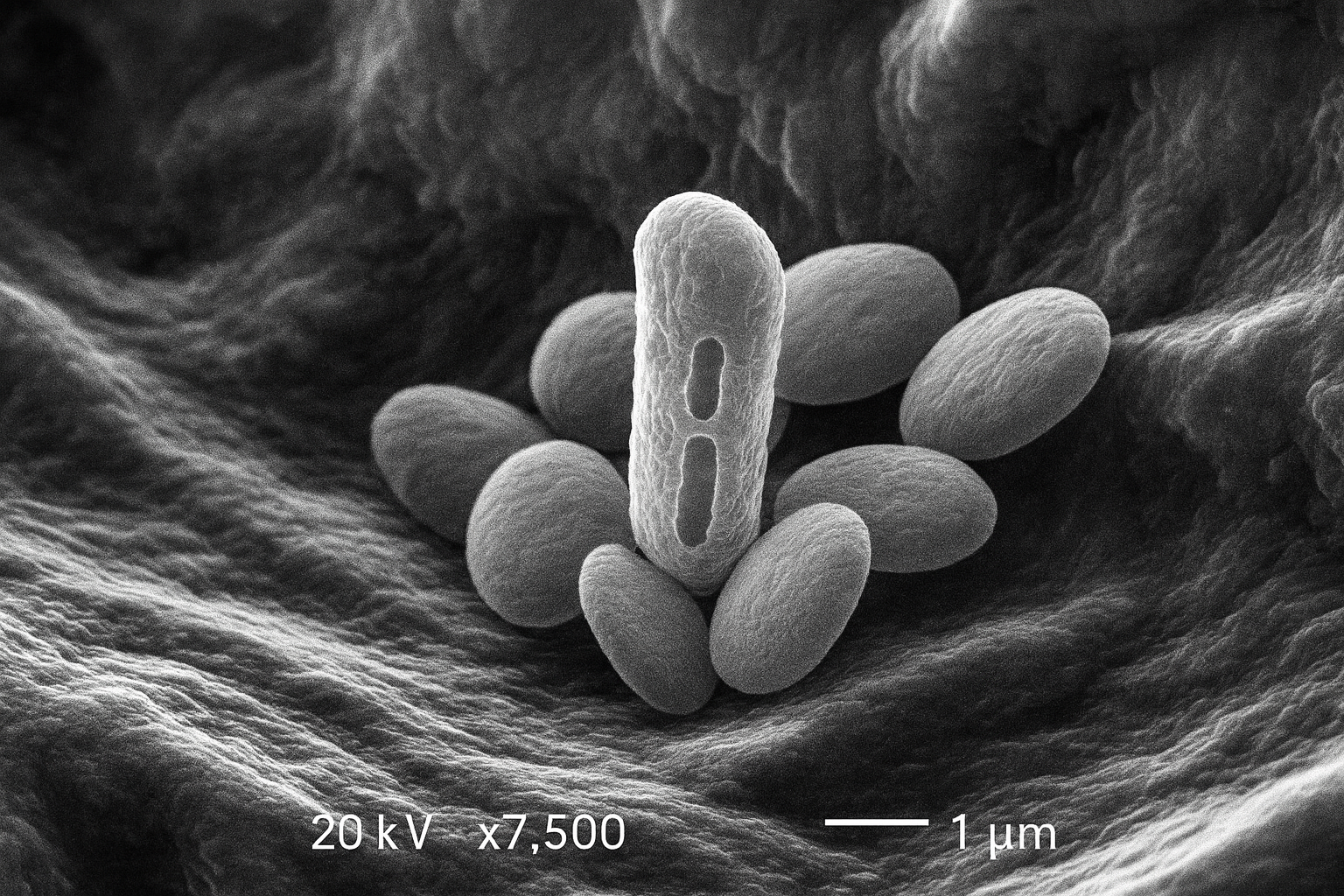 Microscopic view of biosecurity nano-encapsulation
