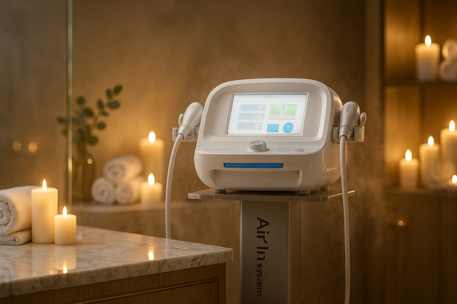 Professional skincare treatment room