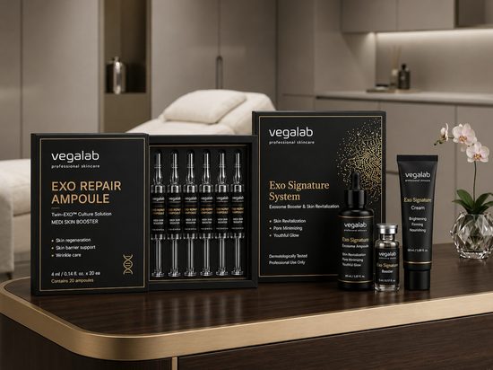 Vegalab professional skincare range · EXO Repair Ampoule and Exo Signature System