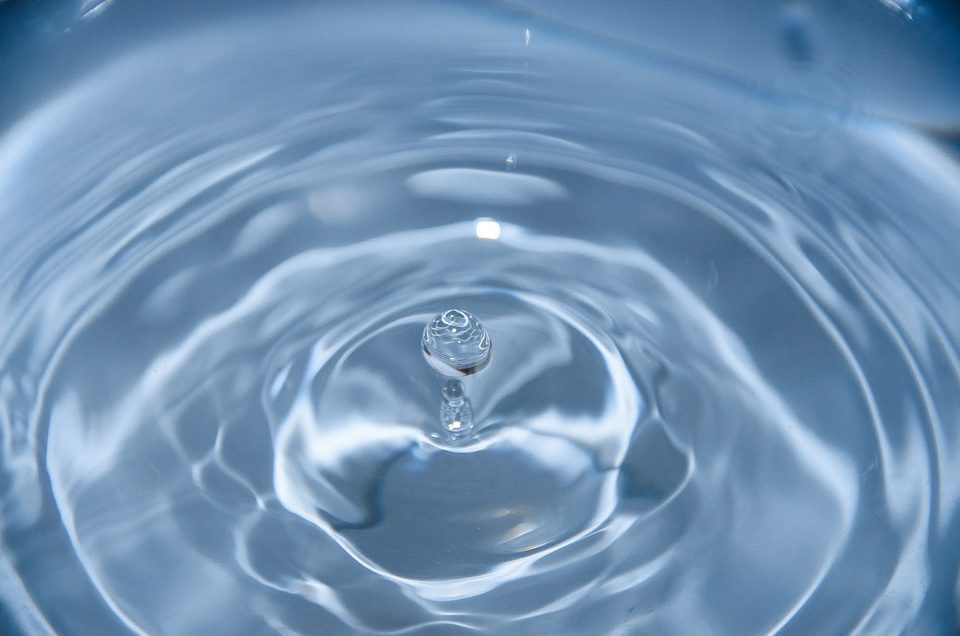 Clean water surface with ripples